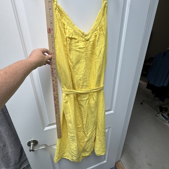 NWT GAP Sun Dress Midi Gauze Women's Plus Size 2XL Cotton Yellow Lightweight - Picture 5 of 11